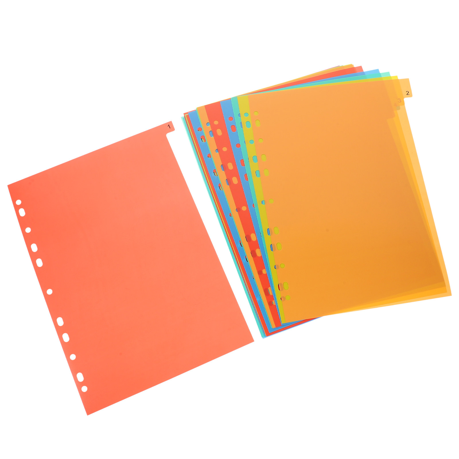 Tab Divider A4 - 20 Fogli Divisori in Plastica A4