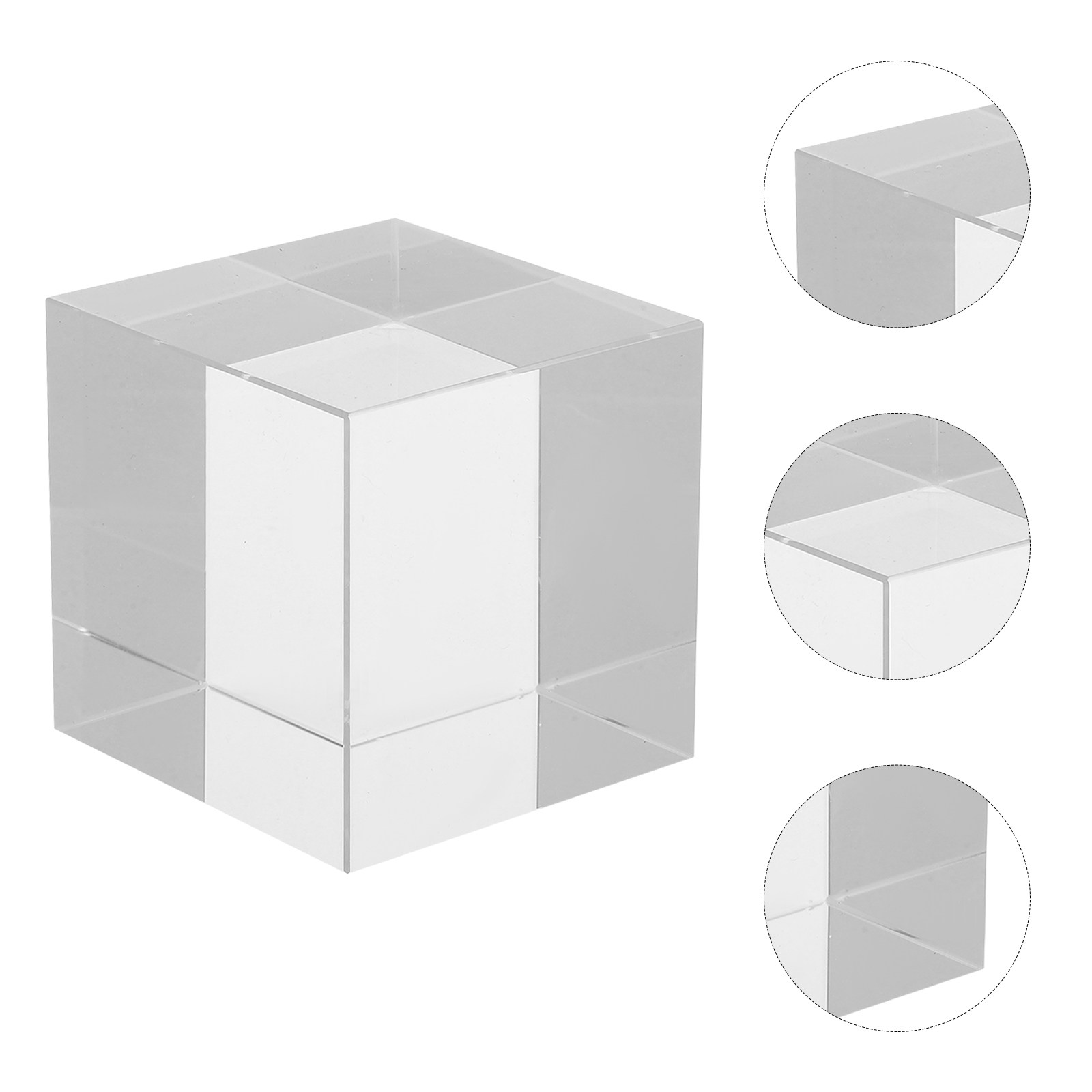 Book Weight Glass - Fermacarte Quadrato in Cristallo Trasparente, Blocco