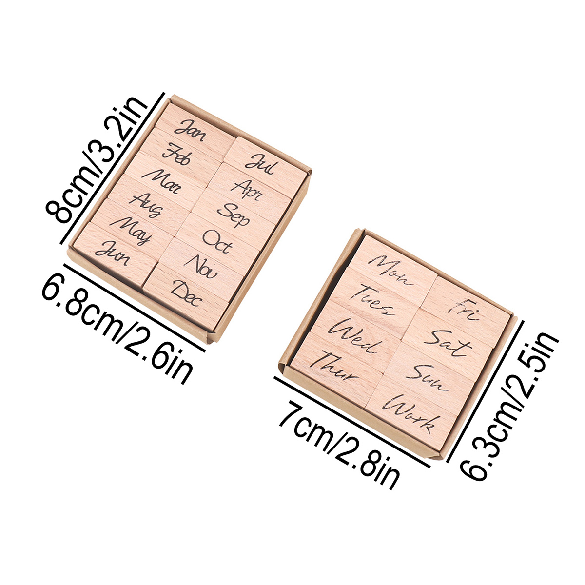 Set di Timbri in Legno per Mes - Rubber Date Stamp recensione e prezzo