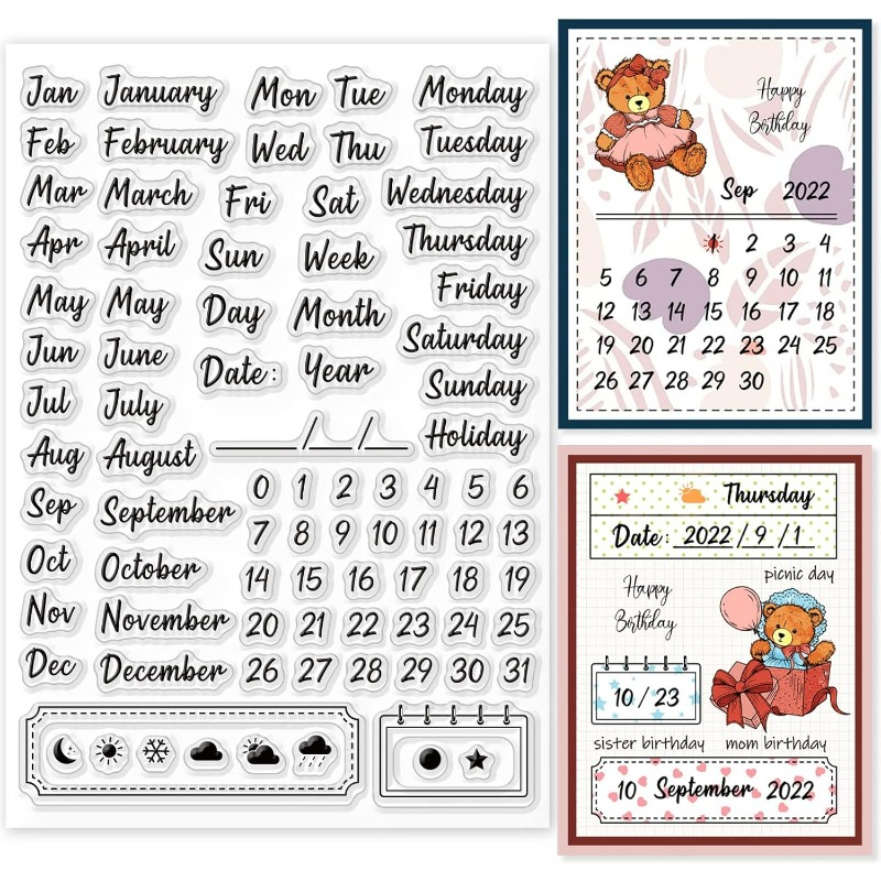 1PC 8.3x5.8in Calendario Timbr - Rubber Date Stamp recensione e prezzo